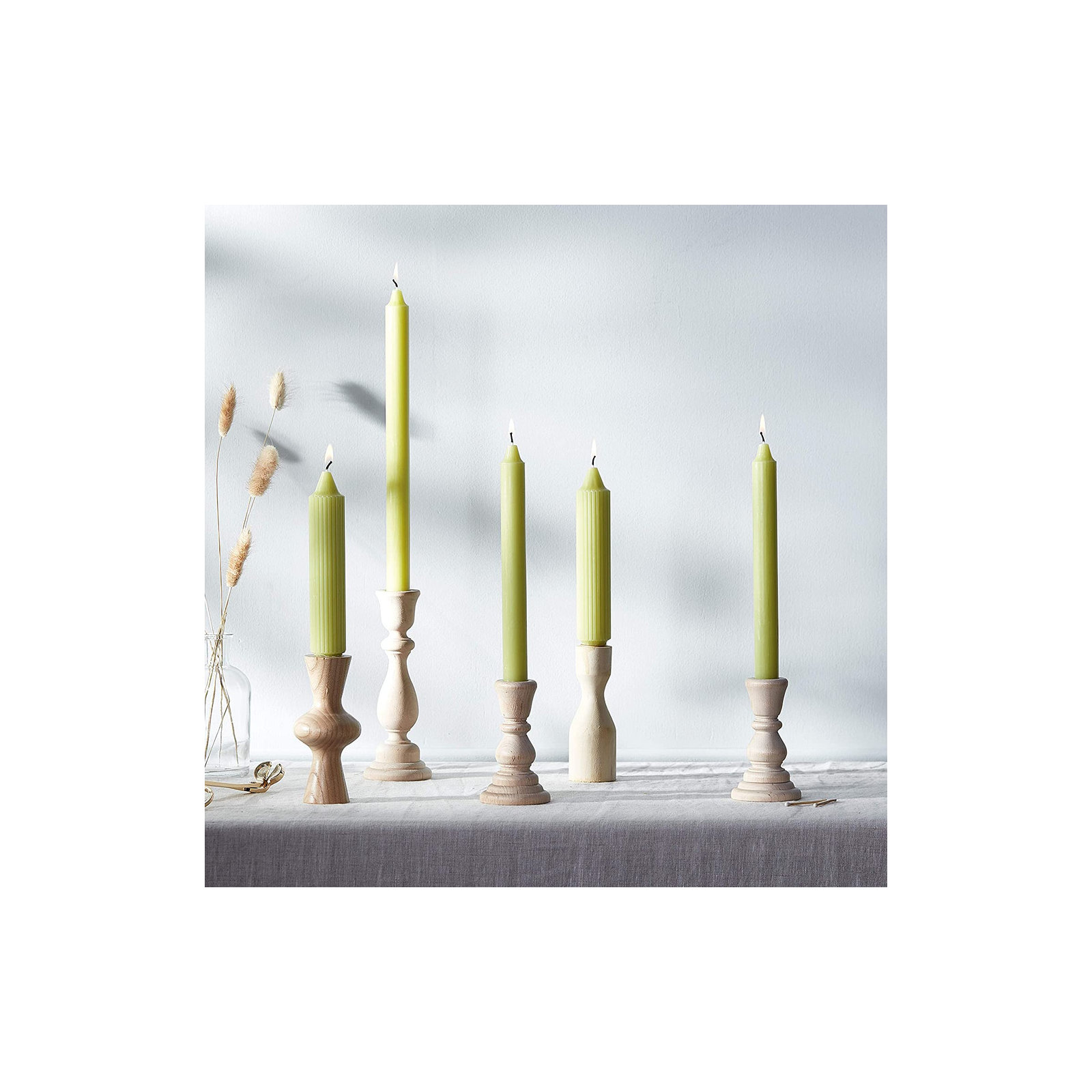 Root Candles Unscented Taper Candle, Willow, 9" H x 0.88" W x 0.88" D