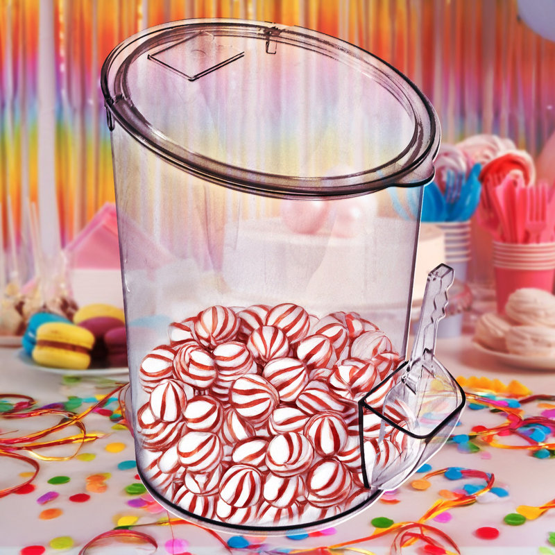 3.7 Gallons Clear Acrylic Candy Bin with Scooper