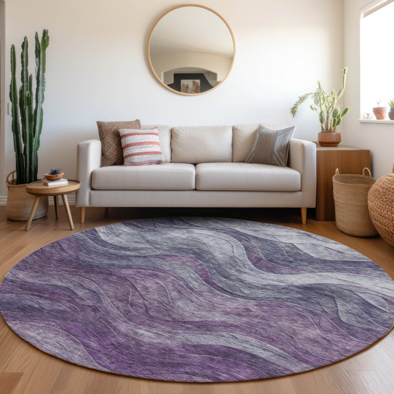 Tapis intérieur / extérieur mauve Elion , 8 pi x 8 pi