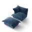 Upholstered Armchair with Footstool-1127813421