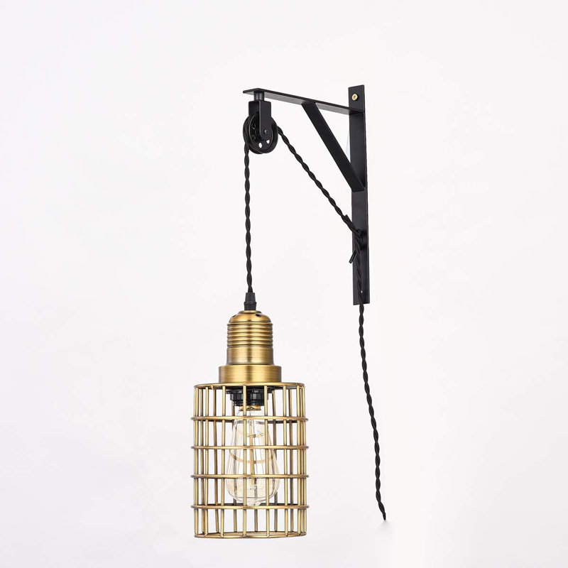 Wall Mount Bracket And Pulley Hanging Lighting