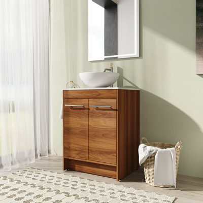 Meuble-lavabo simple avec plateau de meuble-lavabo 23,67 po Ayo
