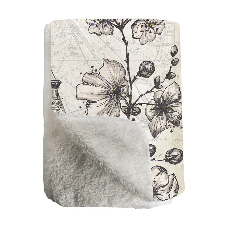 Paris In Bloom Standard Throw Blanket