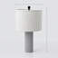 Ensemble de 2 lampes de table en béton cannelé 22,4 po, blanc, paquet de 2