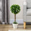 HOMCOM Artificial Plants Ball Trees Lavender Flowers Set of 2 60cm-1635763364