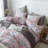 Ensemble de housse de couette réversible en coton 3 pièces. Tissu 100% coton percale. Prélavé doux. Lavable à la machine.-77930152-77930150