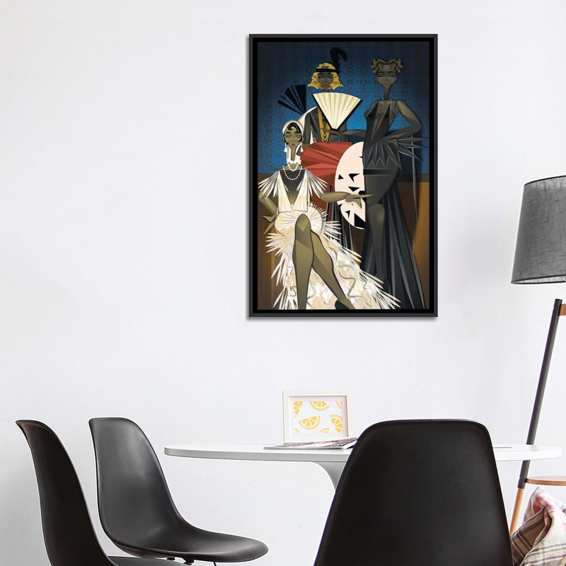 « Harlem nights » par Jaleelcampbell-impression, H 40 po x l 26 po x P 1,5 po, Toile avec cadre noir