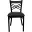 Ensemble de 2 chaises de restaurant en métal Prompton Modern "X" par Flash Furniture-1917752269