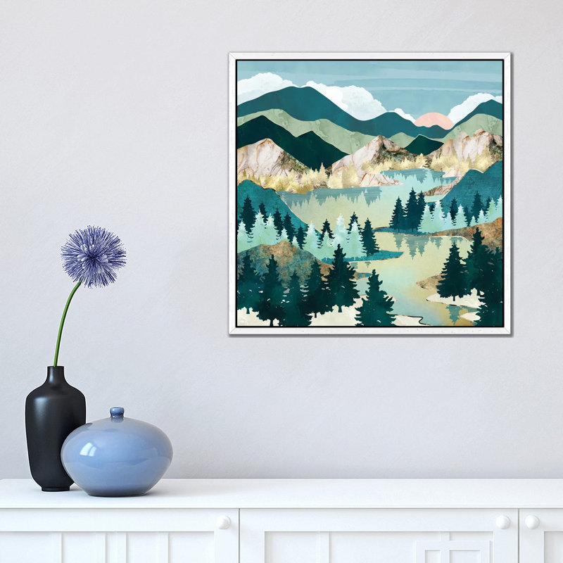 Winter Sun - Print on Canvas, White Framed, 45.72 cm H x 45.72 cm W