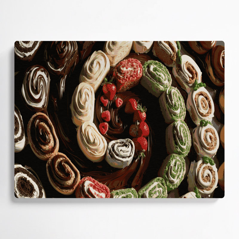 Art mural noir Desserts, H 11 po x l 14 po