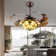 Modern Matte Brown Fan Light - 3 Color Modes With Silent Motor & Remote