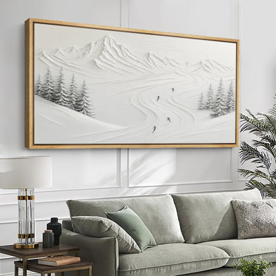 Impression sur toile encadrée, paysage d'hiver