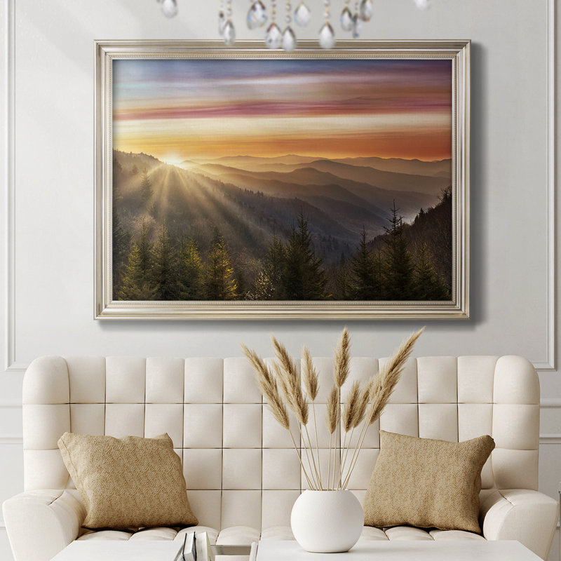 Smokey Sunrise - Reproduction de photo sur toile, H 21 po x l 25 po x P 2,5 po