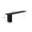 Bureau rectangulaire simple en bois massif noir-1858919690