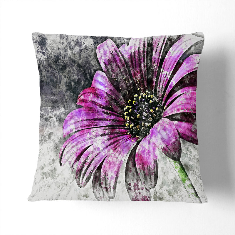Square Throw Cushion, 40cm H x 40cm W x 15cm D, Black