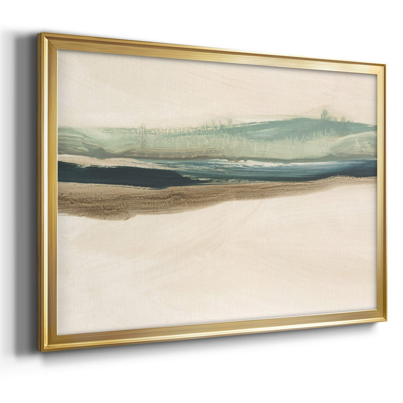 «Layered Horizon II», reproduction sur toile, Toile encadrée dorée avec coins fermés, H 14 po x l 20 po x P 1,5 po