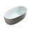Baignoire indépendante de 47 po en résine de surface solide, une baignoire indépendante de conception moderne avec drain escamotable et tuyaux de trop-plein, convenant aux petites maisons