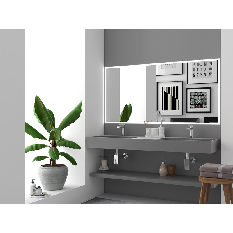 Lavabo de salle de bain vasque rectangulaire Juniper, gris