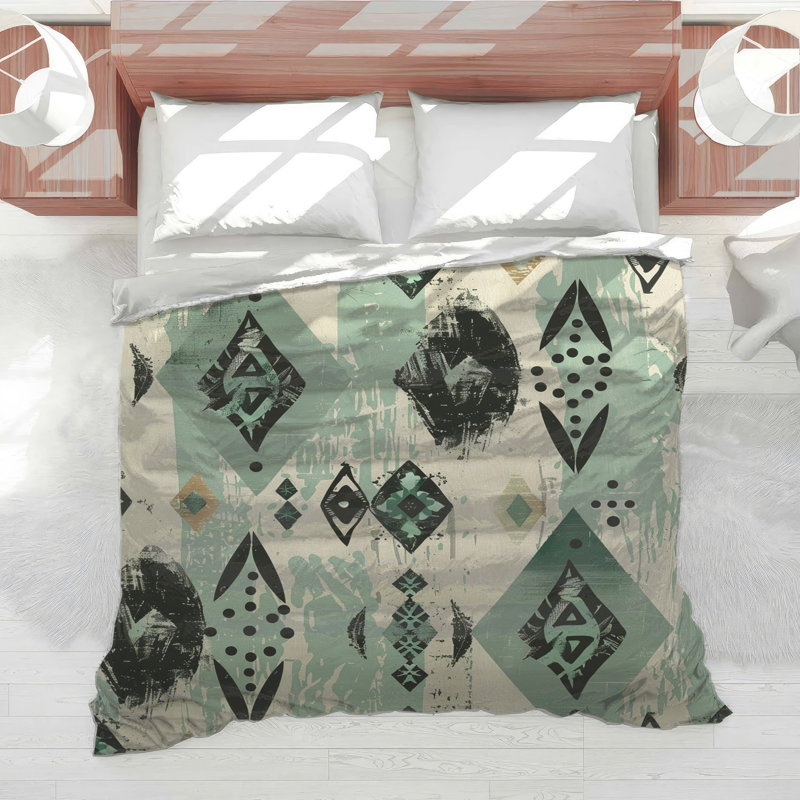 Abstract Geometric Shapes Comforter, King