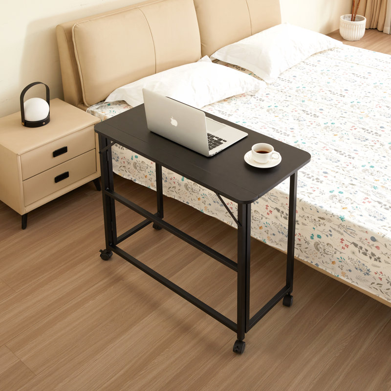 Petit bureau pliable pliable pour petit espace, bureau d'écriture 31,5 pouces en bureau, bureau pliable pour la chambre à coucher 80 * 40, noir