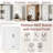 72" Modern White Cabinets For Bathroom, Ample Storage