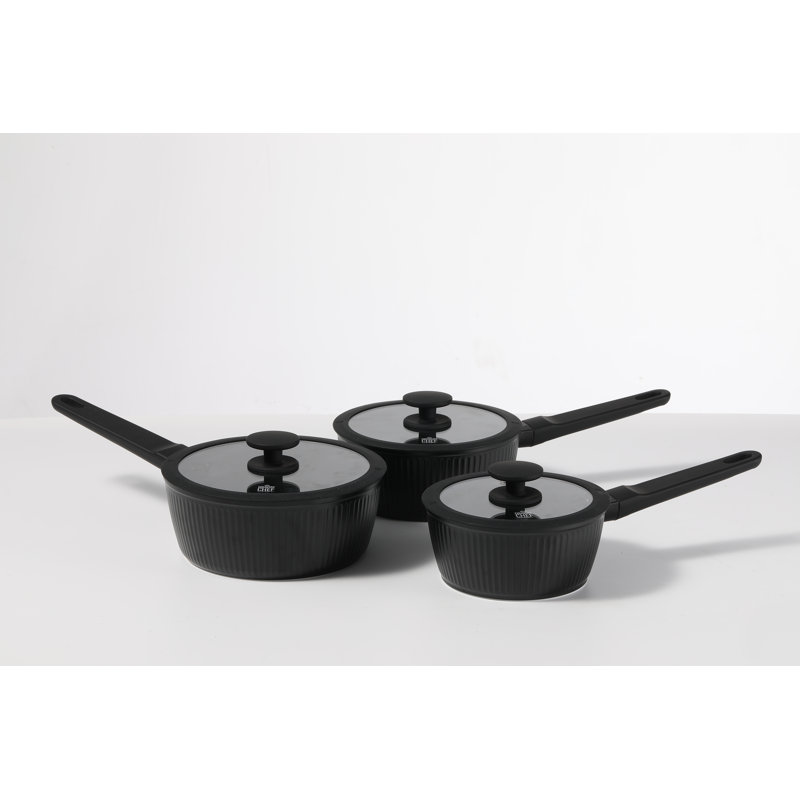 Ceramic 3-piece Saucepan Set
