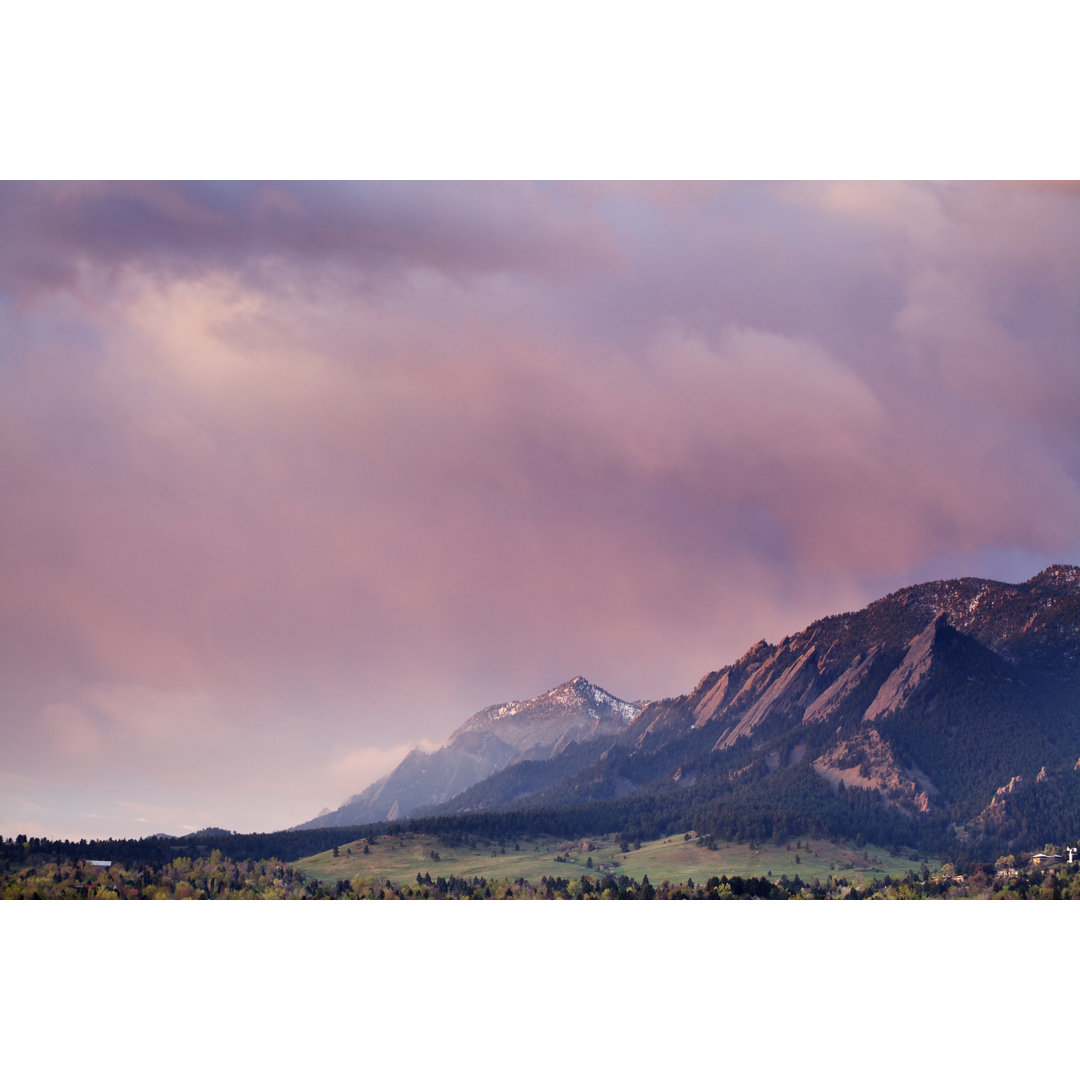 Boulder Colorado Flatirons von Beklaus - Leinwandbild