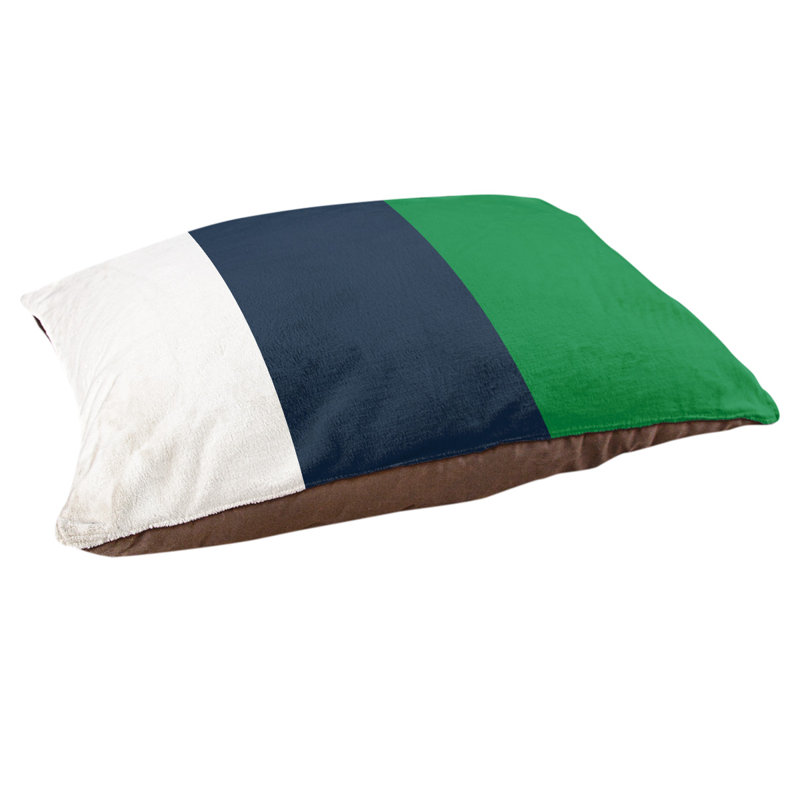 Coussin Golden State, Grand (l 40 po x P 30 po x H 6,5 po), Milieu bleu / vert
