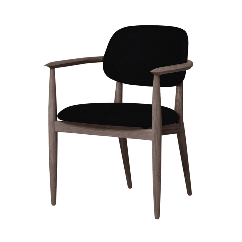 Slow 19'' H Armchair, Soap Finished Walnut, Era CSE14