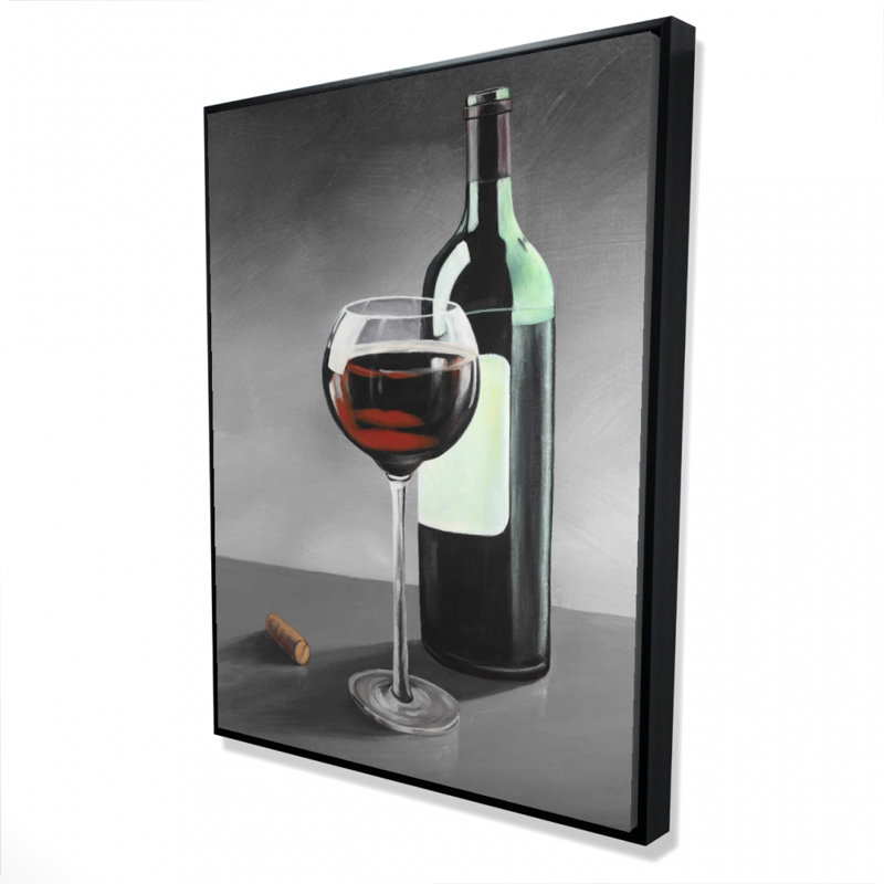 Bouteille de bourgogne, reproduction sur toile