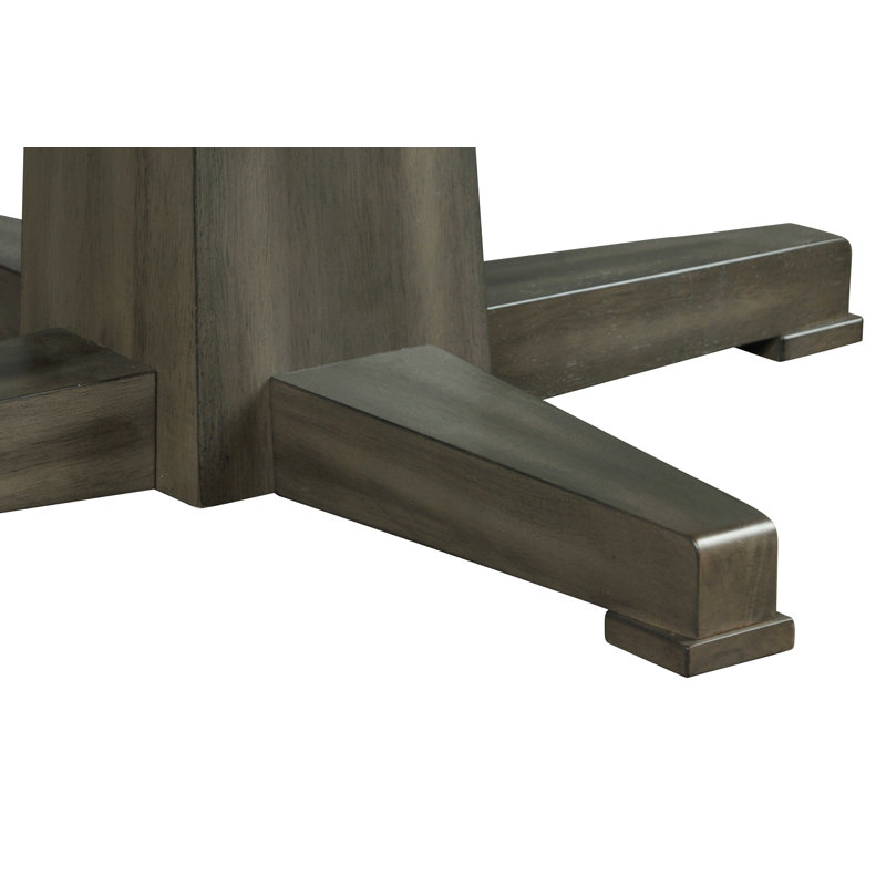 Table de salle à manger extensible en bois massif Bollitree, Gris