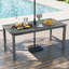 Table de salle à manger d'extérieur en PEHD pour 6 personnes avec table de patio 67 po HDPE-821921783