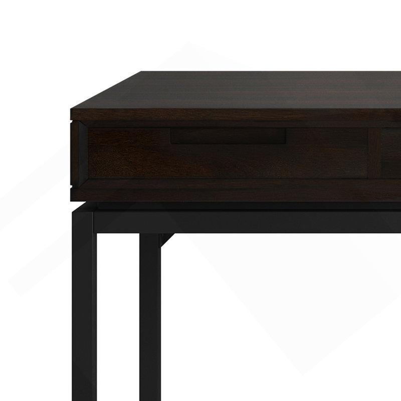 Bureau Mid-Century Banting - brun hickory, Noir