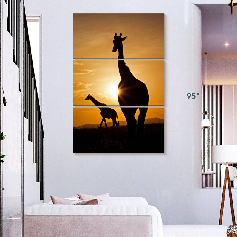 Brampt Giraffe Silhouettes, 57" H x 36" W