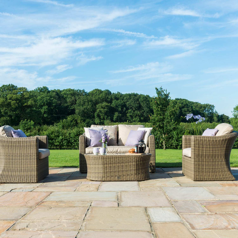 Balch 4 Seater Rounded Sofa Set