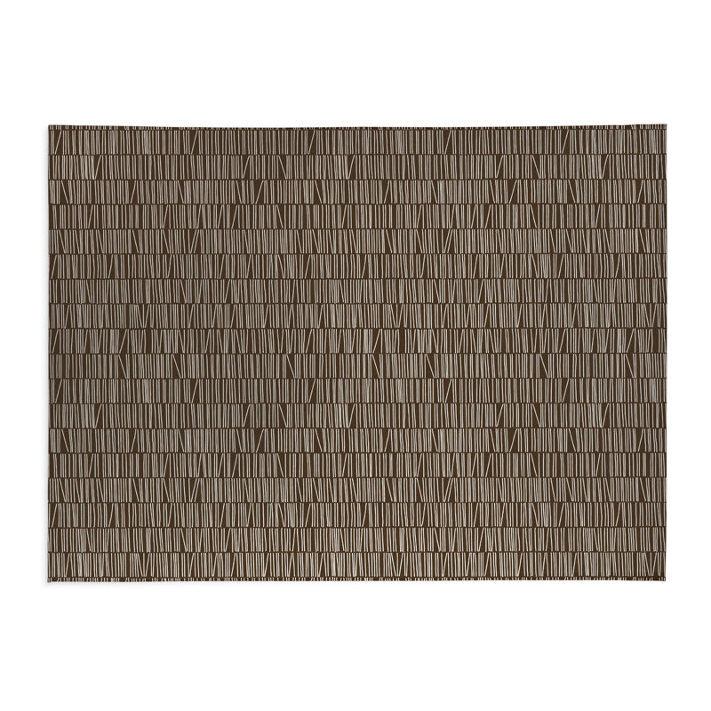 Tapis de cuisine bibliothèque à profil bas, Brun moka, Rectangle 5 pi x 7 pi