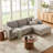 Roscoe Right-Facing Fabric Sectional Sofa With Chaise-117983191-117983193
