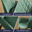 Faux Leather Upholstered Arm Dining Chair Featuring Diamond Quilted Stitching and Tapered Metal Legs-1108597844-1108597847