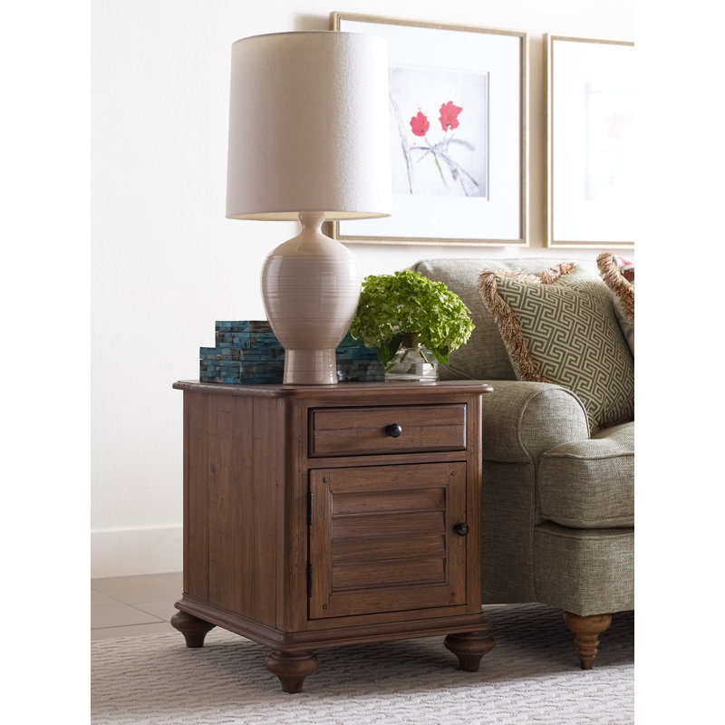 Kempston Solid Wood End Table with Storage