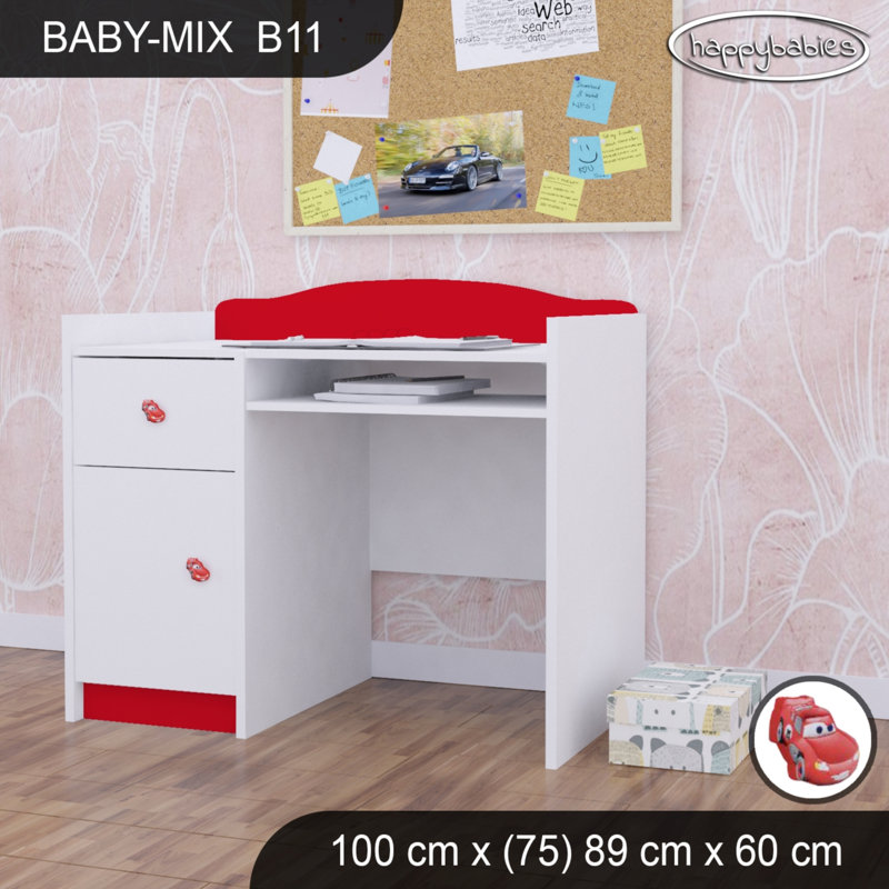 100cm Computer Desk, Red
