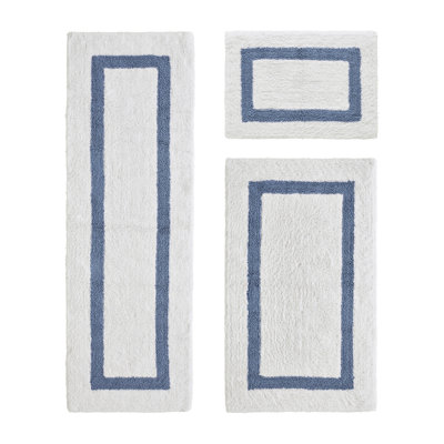 Atle Reversible Cotton Tufted Bath Rug Set