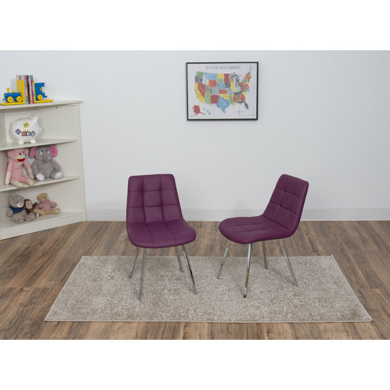 Jens Kids 12.5'' Chair and Ottoman, Purple