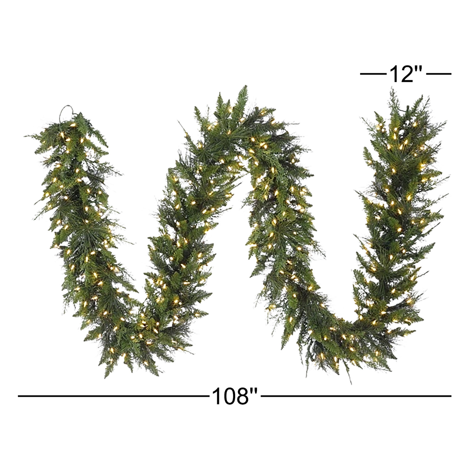 108" Mixed Pine Christmas Garland
