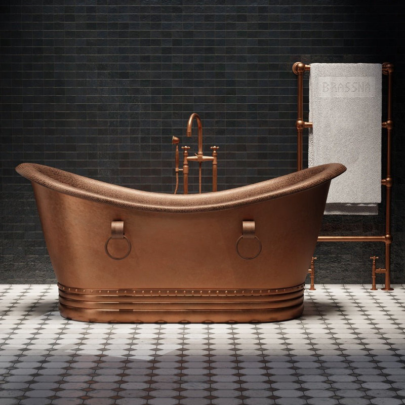 1750mm x 780mm Freestanding Copper Bathtub