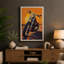 Motorcycle at Sunset Retro - Wrapped Canvas-799669481-799669488