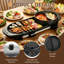 Poêle à barbecue électrique 2 en 1 antiadhésive portative Teppanyaki Home Bbq