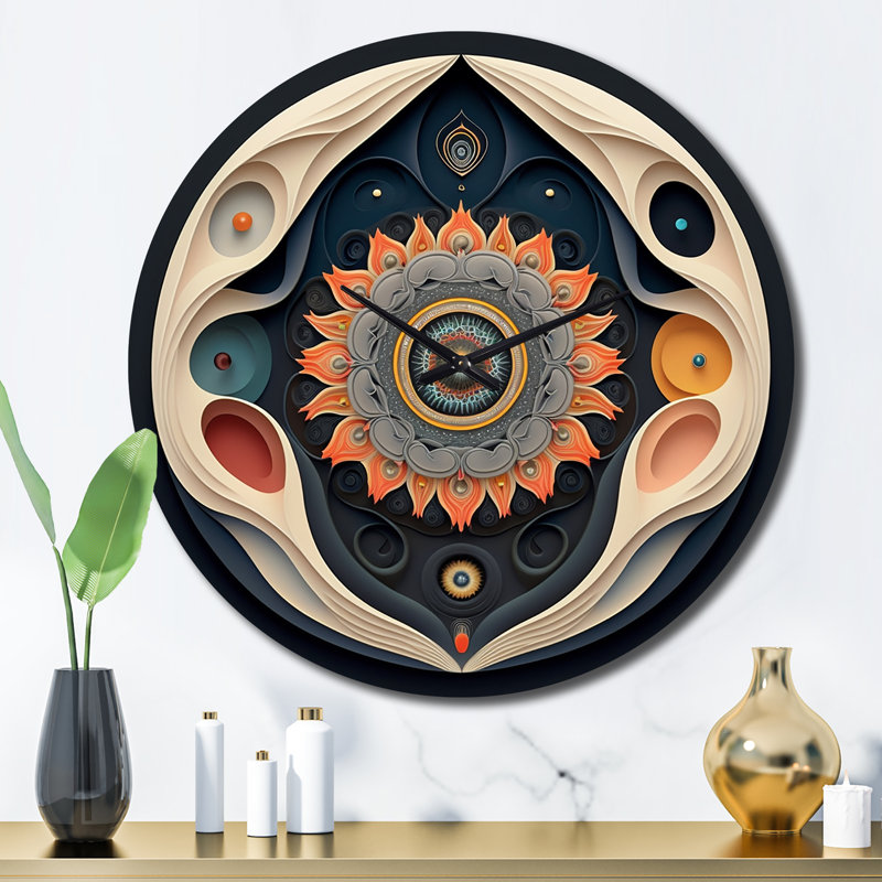 Horloge murale en métal Katriece, Grand