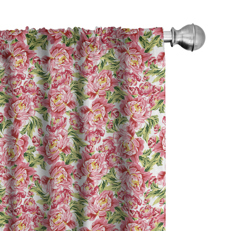 Panneau coulissant semi-diaphane avec passe-tringle romantique, 28 po x 84 po