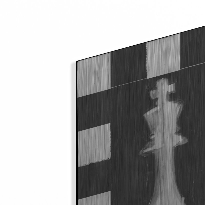 Art mural en métal luxueux «Chess Room Collection D» par Studio W, 48 po x 24 po