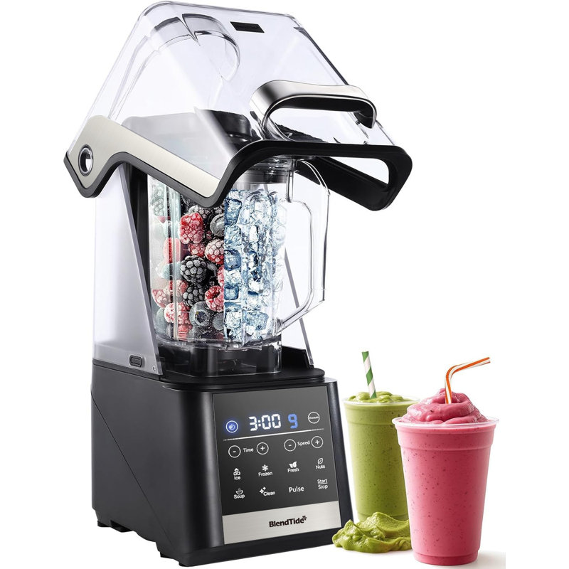 Commercial Vacuum Blender With Quiet Shield – 1500w Power, 64oz Capacity, Self-cleaning For Smoothies & Frozen Drinks